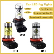 2PCS H11 100W LED Fog Lamp Car Fog Lights H11 9005 LED Fog Light Bulbs Car Super Bright LED Fog Lamp