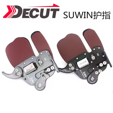 Decut Suwin Archery Finger Guard Bow Shooting Protection Finger Tab Left / Right Hand Hunting Access
