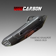 NMAX OLD CARBON EXHAUST COVER NMAX carbon exhaust cover old type carbon NMAX ONECARBON AUTOPARTVARIA
