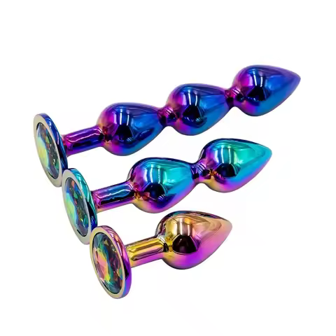 1pcs Metal Anal Plug Gem Base Butt Plug Anal Massage Dilatancy Toys Adult Masturbation Sexual Wellne