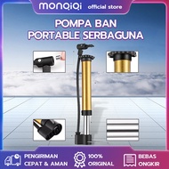 Monqiqi POMPA BAN SEPEDA DAN MOTOR PORTABLE SERBAGUNA Pentil Kompaan Sepeda Pompa Sepeda Mini POMPA 