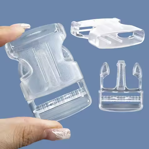 5/10/20/50Pcs Bag Strap Side Quick Release Buckle Carabiner Clip Transparent Plastic Buckles Webbing