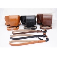 Leather Camera Bag Cover Case For Sony A6000 A6300 A6400 A6500 Camera