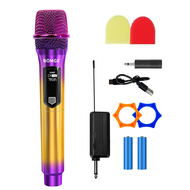 BOMGE BG108/106 Mikrofon wayarles Set KTV Rumah Karaoke Live Streaming 2-in-1 Jarak 50M Tanpa Wayar 