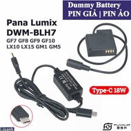 Dummy Type-C Lumix BLH7 | Dummy battery virtual battery dummy battery DC Coupler Pana Lumix GM1 GM5 