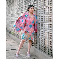 CALLA THE LABEL SET Floral Swirl Dress & Pinkish Blazer Size S