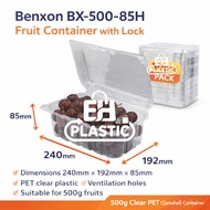 Fruit Box PET BX500-85H Container with Lock grape box/PET Berlubang Anggur/Tomat/Beri