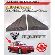 Proton Saga Iswara Mustang Style Rear Triangle Window Protector Cover | sun protector | Easy Install