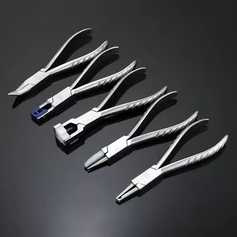 Stainless Steel Craft Plat Nose Pliers For Jewelry Making Glasses Frame Repair M4YD