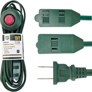 EP 15 ft Extension Cord with Foot Switch, ON/Off Switch Power Cord, 2-Prong 3 Electrical Power Outle