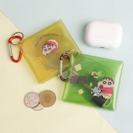 蠟筆小新PVC扣式零錢包-airpods耳機收納包 小吊飾 多功能隨身收
