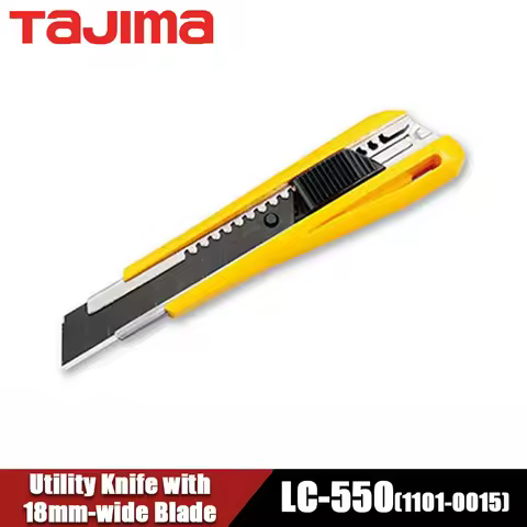 TAJIMA LC-550 Utility Knife with Automatic lock Push Button 18mm-wide Blade Wallpaper Knife Cutting