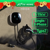 EV Home Panda - EV Charger 7kW 11kW  Wallbox Type 2 RFID Smart App LCD Screen IP55 Extended Warranty