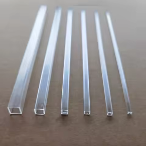 Square Acrylic Pipe, Transparent Plexiglass Tube, Hollow Duct, PMMA, Cantal Length 200mm, 3X3, 4X4, 