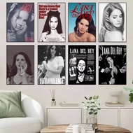 Black and pink Lana Del Rey poster canvas art cafe bar room wall decoration