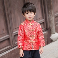【In Stock】Boys Kids Children CNY Traditional Cheongsam Top Shirt Chinese New Year Costume / Baju Ray