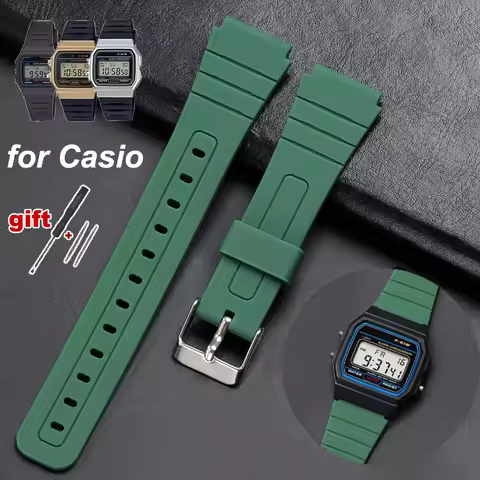 For Casio F91W W800H SGW400 F91W F84 F105/108 A158/168 AE1200 Silicone Watch Strap Waterproof Band R