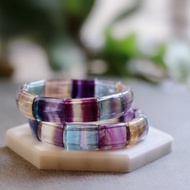 ||夢幻千層螢石||設計款開運能量水晶手鐲/彈性手圍