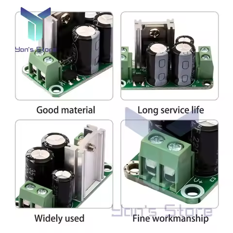 1Pcs Single regulated power supply module DC 15V/18V/24V Rectifier Filter Board 7815/7818/7824 1A fo