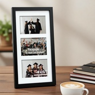 1pc 8x16-inch black & white frame displays 3 4x6 or 5x7 prints for tabletop decor  1pc 8x12 inci Bin