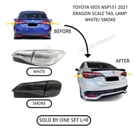 TOYOTA VIOS NSP151 TAIL LAMP WITH FULL LED EFFECT (RUNNING SIGNAL EFFECT) ALBINO/SMOKE