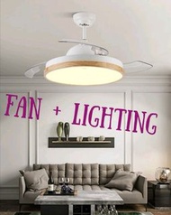 Fan+Lighting-TCL36寸木紋變頻風扇燈(包送包基本安裝)