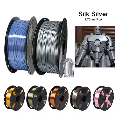 1.75mm 3D Printer PLA Filament Silk Silver Printing Material silk blue 3D Pen Printe Filament Rich L