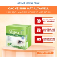 Altawell Eyelid Eye Swabs Support Cleansing, Help Reduce Eye Irritation and Eyelid - Box of 20 packs