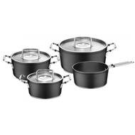 Pot set of 4 Piece Fissler Luno Black Cast Aluminum Material