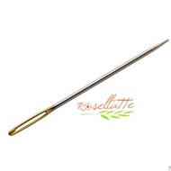 Embroidery needle with blunt tip