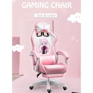 Kursi Gaming Karakter Perempuan / Cute Gamer Chair Girl Pink Office -
