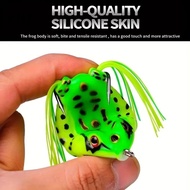 KHJ 5Pcs Frog Soft Lure,  Eyes Artificial Tube Bait, Wobbler with Fishing Hooks 6cm 13g/4.6cm 6g Hor