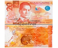 Uang Asli Koleksi Peso Pilipina Pecahan 20