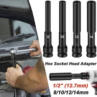 8-14mm Block Length 128mm. Size 4 Inches Black Hexagon Socket 1/2 Inch (4 Hun) Air Long Set Spanner 