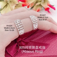 925纯银算盘戒指(925 Silver Abacus Ring)Cincin sempoa perak