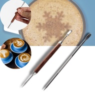 Latte Art Etching Pen Barista Pen Latte Art Needle Rosewood Handle