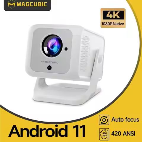 Magcubic Auto Focus 4K HD 1920*1080P 420ANSI Portable Projector Android 11 BT5.4 Built 5W HiFi Speak