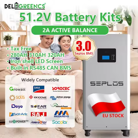 Poland Lifepo4 Battery 3.0 Seplos BMS 48V 280AH 310AH 320AH Power Bank Stand Battery Case Kits 2A Ba