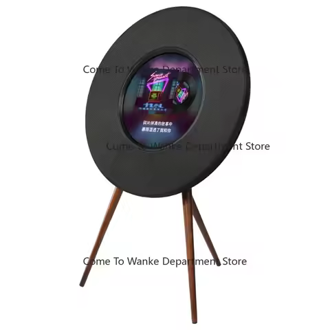 R1 Home Large UFO Vinyl High-Power Speaker with Screen, Floating Lyric Display, Bluetooth Speaker