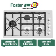Foster Built-In Gas Hob (92cm/5-Burner) Cast Iron Grids SABAF® Burner Gas Cooker Stove S4000 5G AI 1TR AL