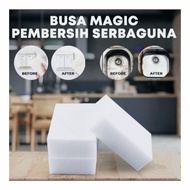 Spons Busa Ajaib Magic Sponge Pembersih Serbaguna Nano Spon Rub Eraser Anti Baret Aman Kaca Perabota