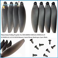 EMOTEMY Remote Control Drone Parts, Universal 58mm/66mm Folding Propeller Blades, Black Plastic Quad