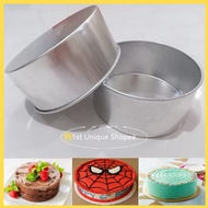 Acuan Loyang kek Bulat Aluminium Dalam  (Round Deep Cake Tin Mould) 4/6/7/8/10Inch