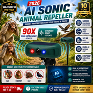 No monkey intrusion for 100 years】Monkey Repellent Ultrasonic Device Solar Monkey Repeller monkeysli