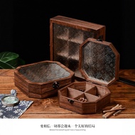 Jewelry jewelry storage box Begonia Flower Glass storage box Desktop Bracelet Necklace Earrings jewe