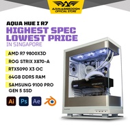 Armaggeddon ROG STRIX RTX 5090 3D Rendering Designer Desktop PC R7 9800X3D OC 4TB SSD 64GB RAM