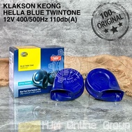 HELLA TWIN TONE BLUE 12V SNAIL HORN HELLA HORN - SNAIL ORIGINAL HELLAbiru