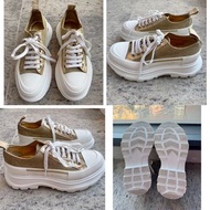 Alexander McQueen Tread Slick Metallic Gold Deck Sneakers 厚底金色運動鞋