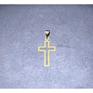 18K Saudi Gold Cross Pendant