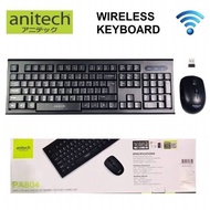 Anitech Wireless Mouse + Keyboard รุ่น PA804 (TH/EN) ชุดเมาส์และคีย์บอร์ดไร้สาย   (ของแท้)